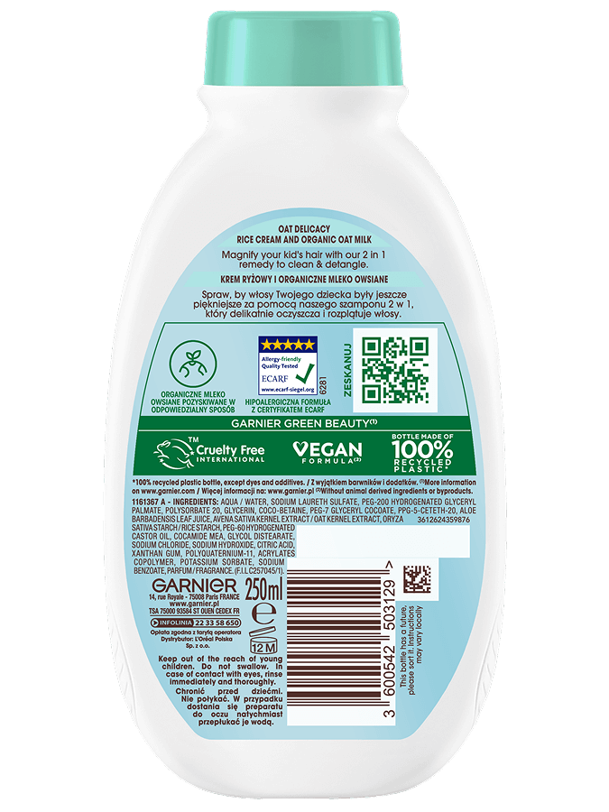 Botanic Therapy Szampon łagodzący 2w1 dla dzieci Oat Delicacy